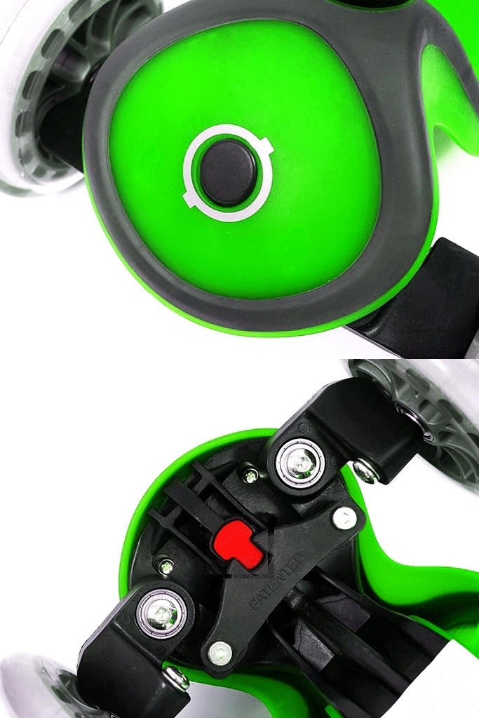Самокат Y-Scoo RT Globber My Free New Technology с блокировкой колес, зеленый  
